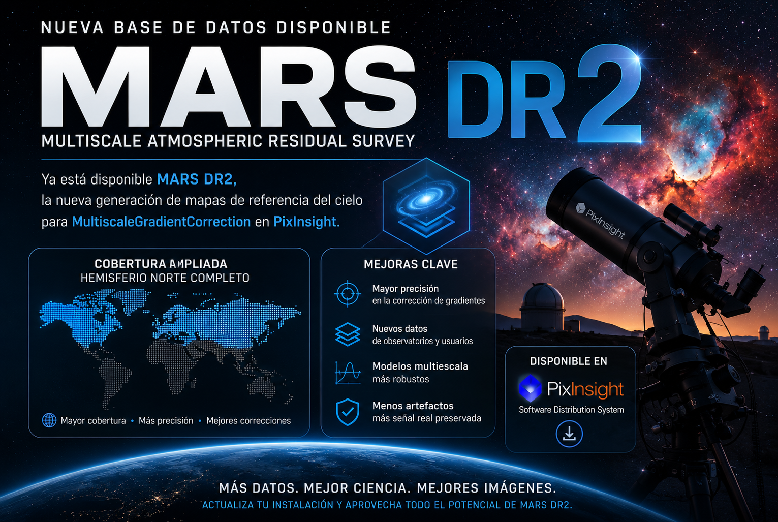 Actualización de Pixinsight: MARS DR2