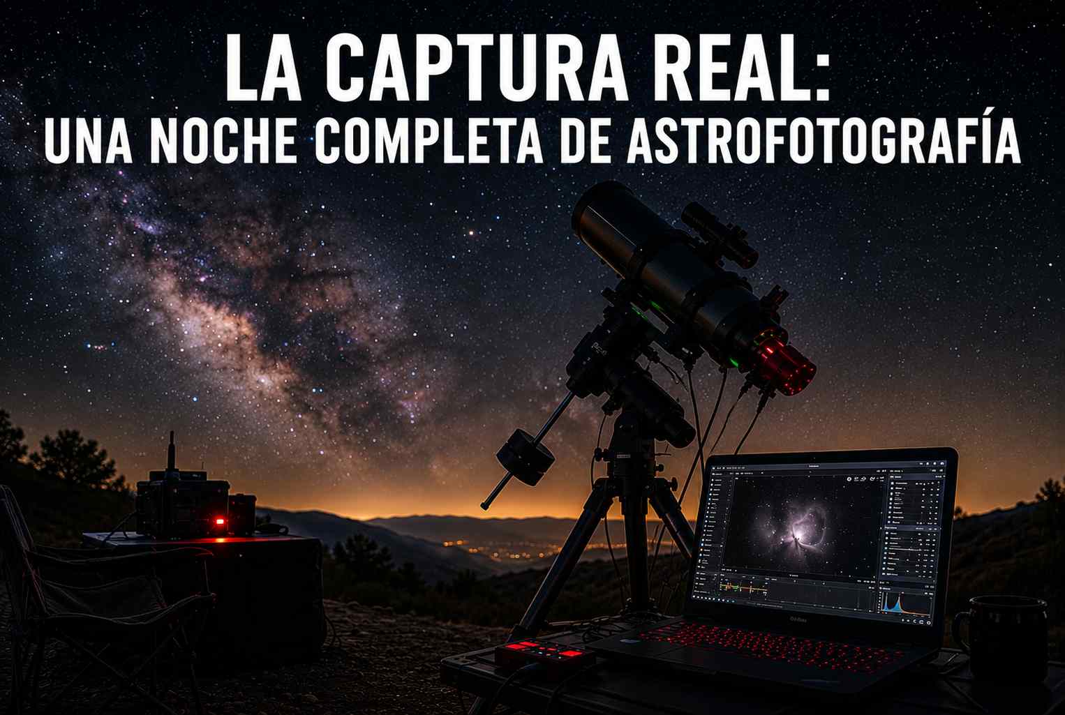 12. La captura real: una noche completa de astrofotografía