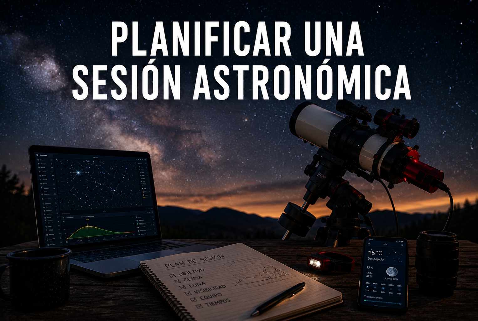 11. Planificar una sesión astronómica